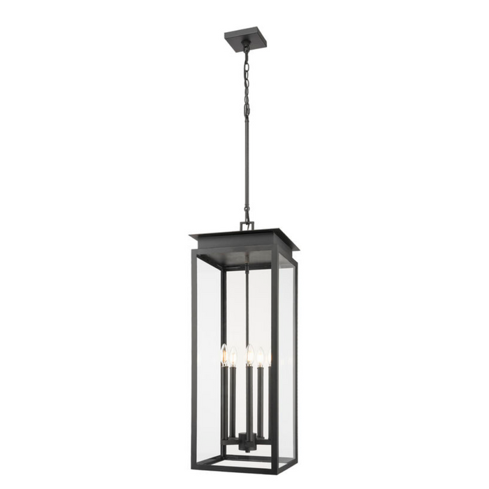 Black Grand Glass Outdoor Pendant