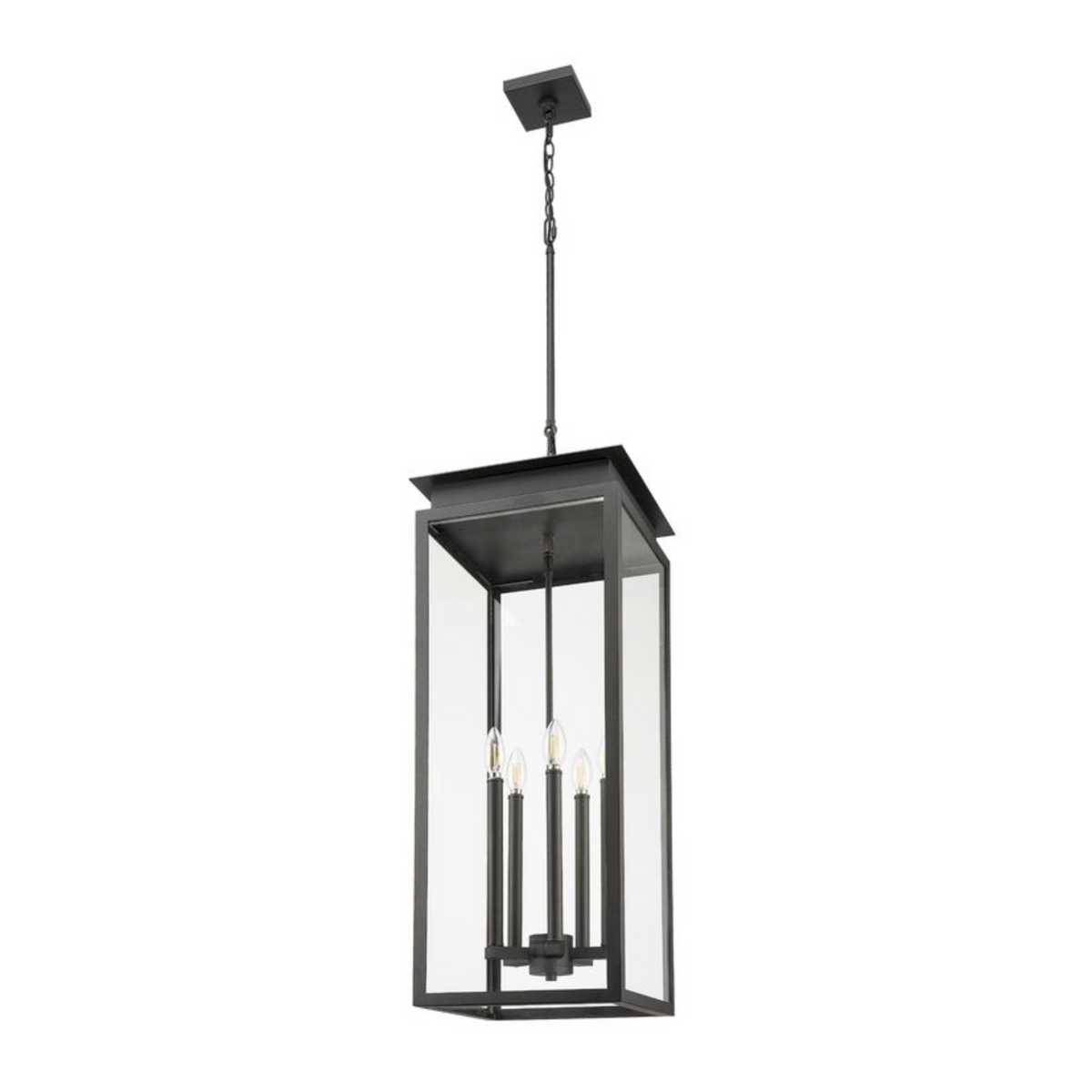 Black Grand Glass Outdoor Pendant