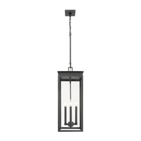 Black Layered Glass Outdoor Pendant