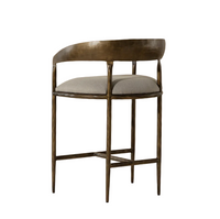 Zanatta Hammered Brass Counter Stool
