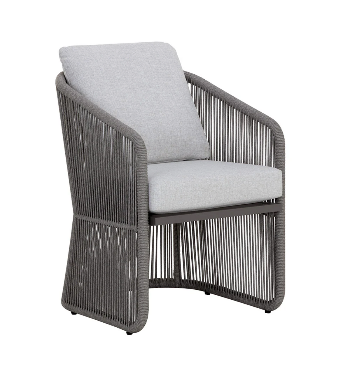 Allariz Warm Grey Rope Outdoor Dining Armchair