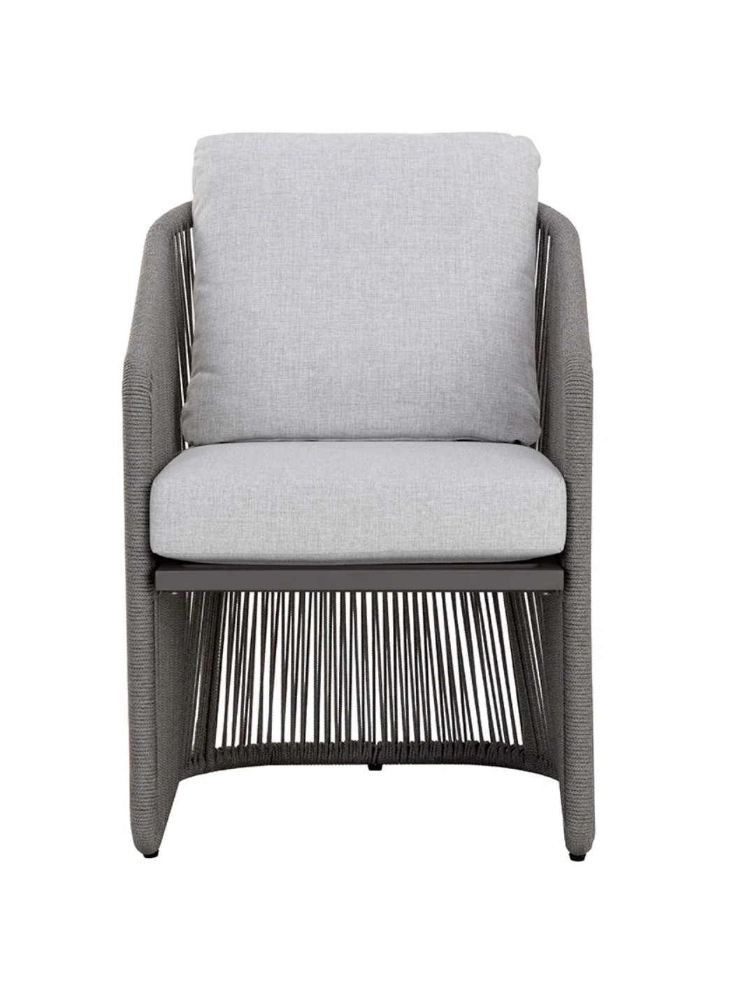 Allariz Warm Grey Rope Outdoor Dining Armchair