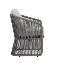 Allariz Warm Grey Rope Outdoor Dining Armchair