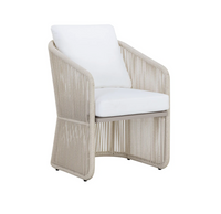 Allariz Greige Rope Outdoor Dining Armchair