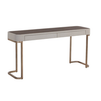 Jamille Cream & Warm Brass Console Table
