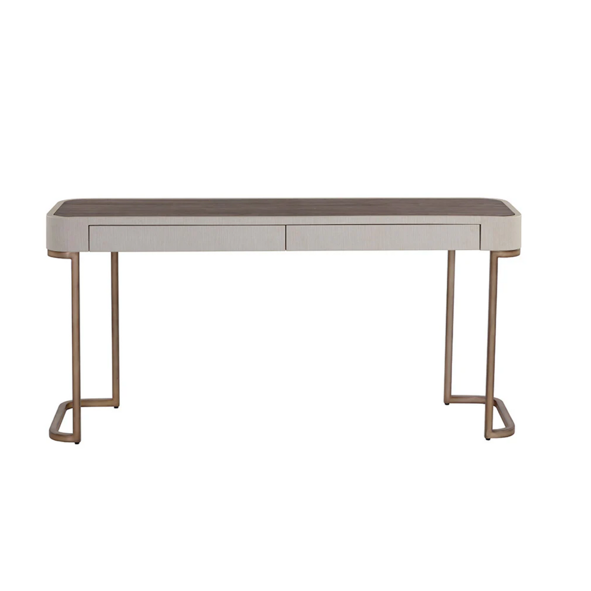 Jamille Cream & Warm Brass Console Table