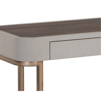 Jamille Cream & Warm Brass Console Table