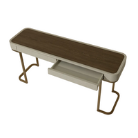 Jamille Cream & Warm Brass Console Table