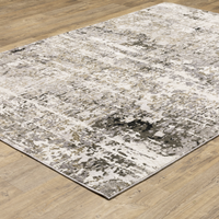 Nebulous Beige, Ivory & Black Contemporary Rug