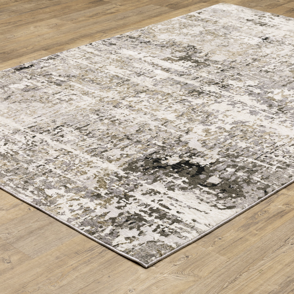 Nebulous Beige, Ivory & Black Contemporary Rug
