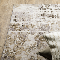 Nebulous Beige, Ivory & Black Contemporary Rug