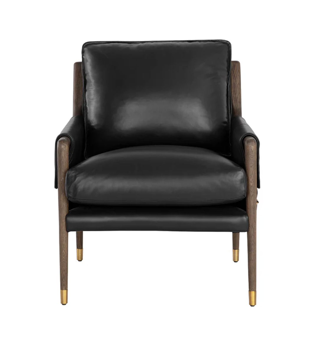 Mauti Distressed Brown - Cortina Black Leather Armchair