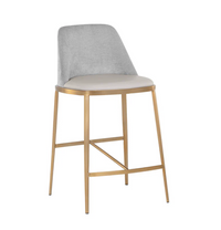Dover Stone Gray & Gold Counter Stool