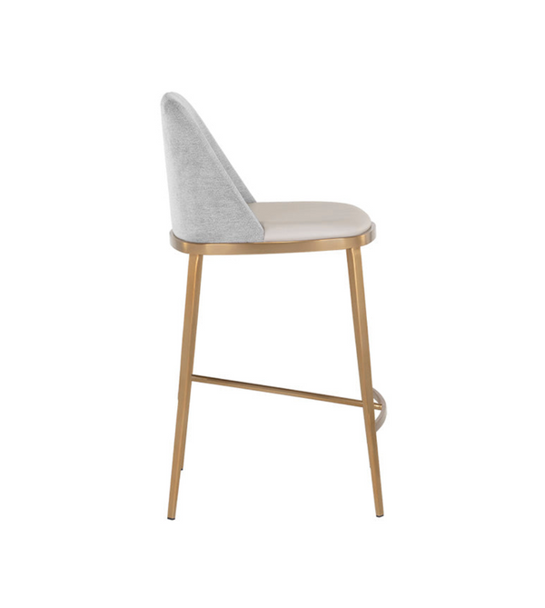Dover Stone Gray & Gold Counter Stool