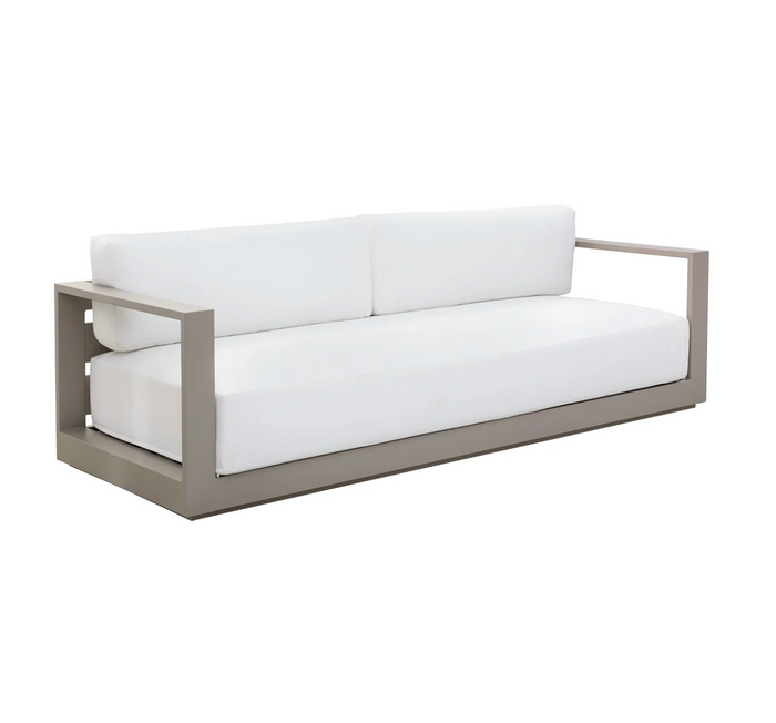Tavira Greige & Stinson White Outdoor Sofa