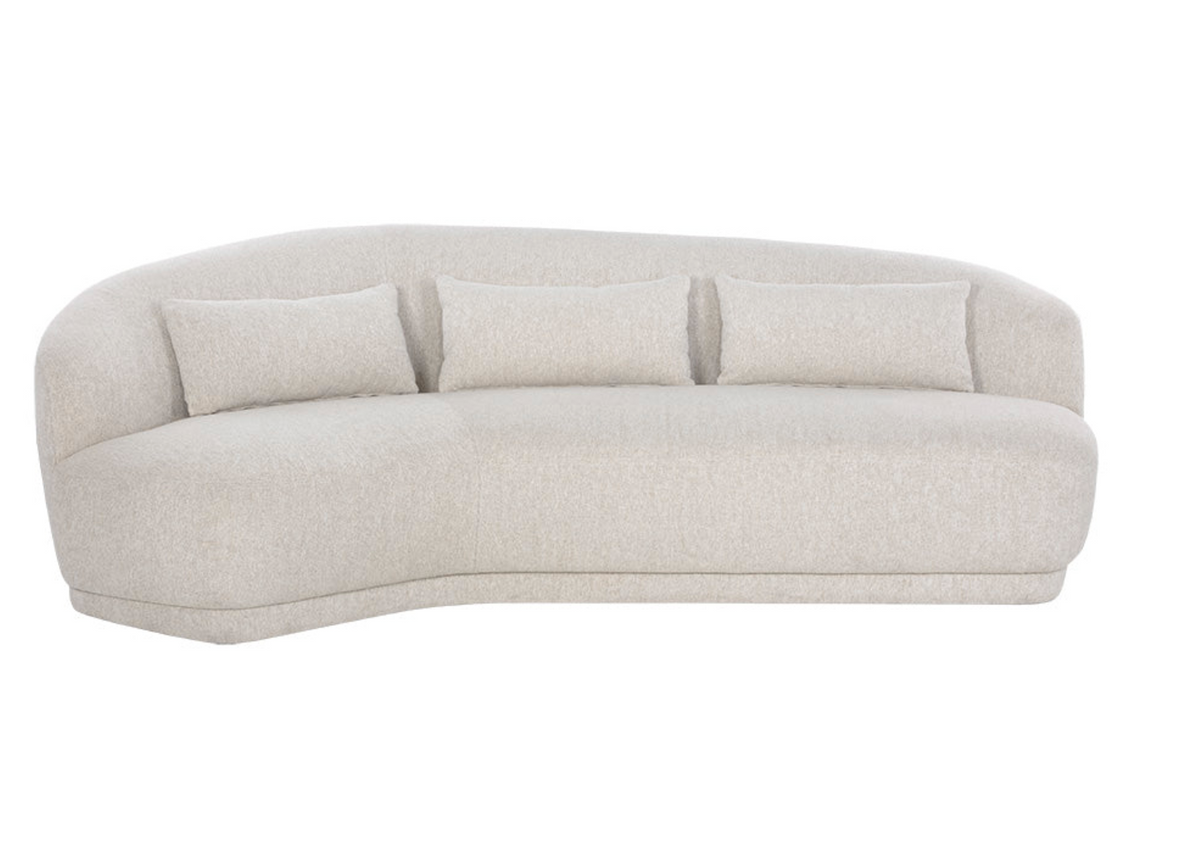 Soraya Curved Dove Cream Sofa