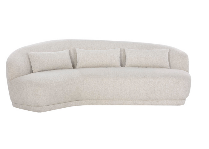 Soraya Curved Dove Cream Sofa