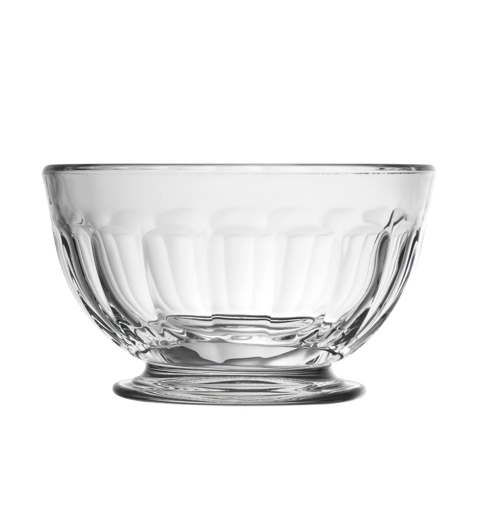 Clear Glass Perigord Dinner Bowls Set of 6