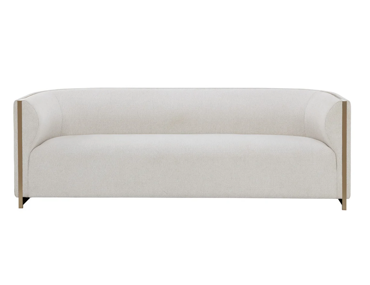 Larron Cream Curved Sofa