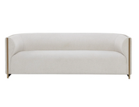 Larron Cream Curved Sofa