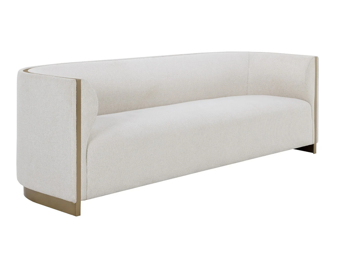 Larron Cream Curved Sofa