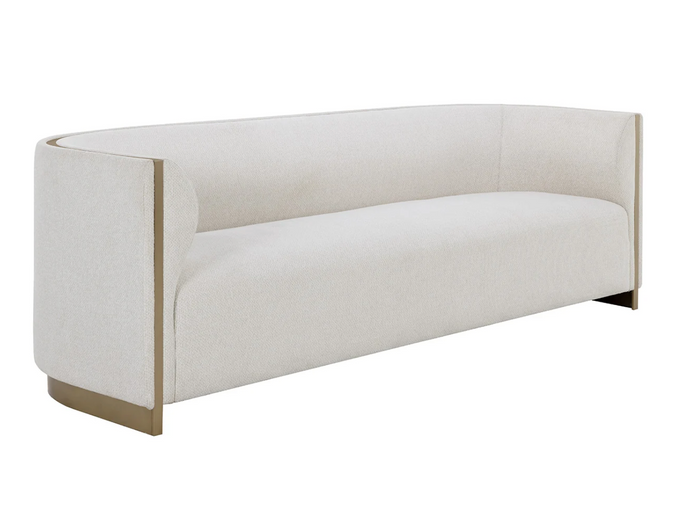 Larron Cream Curved Sofa
