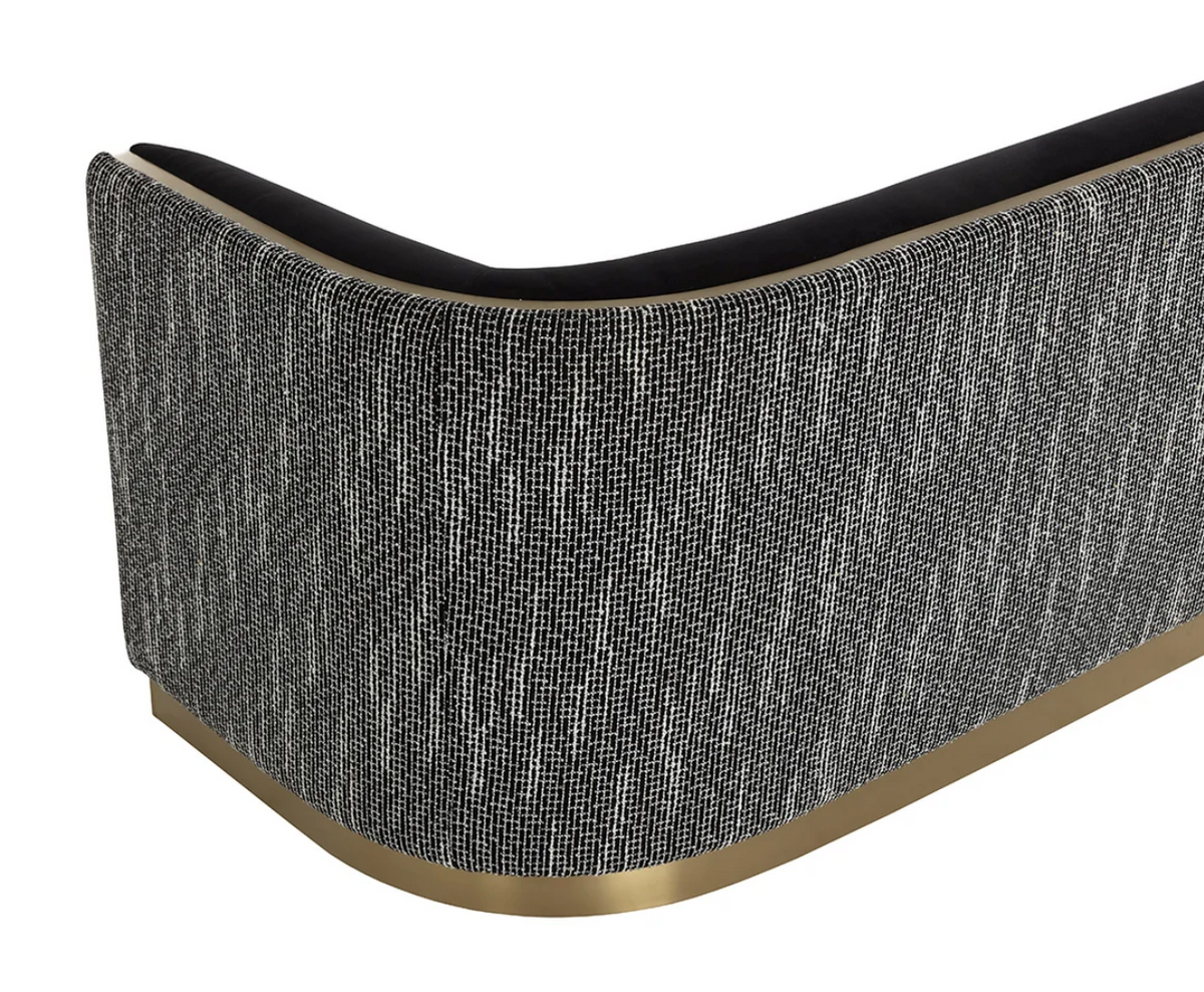 Larron Abbington Black Two-Toned Sofa