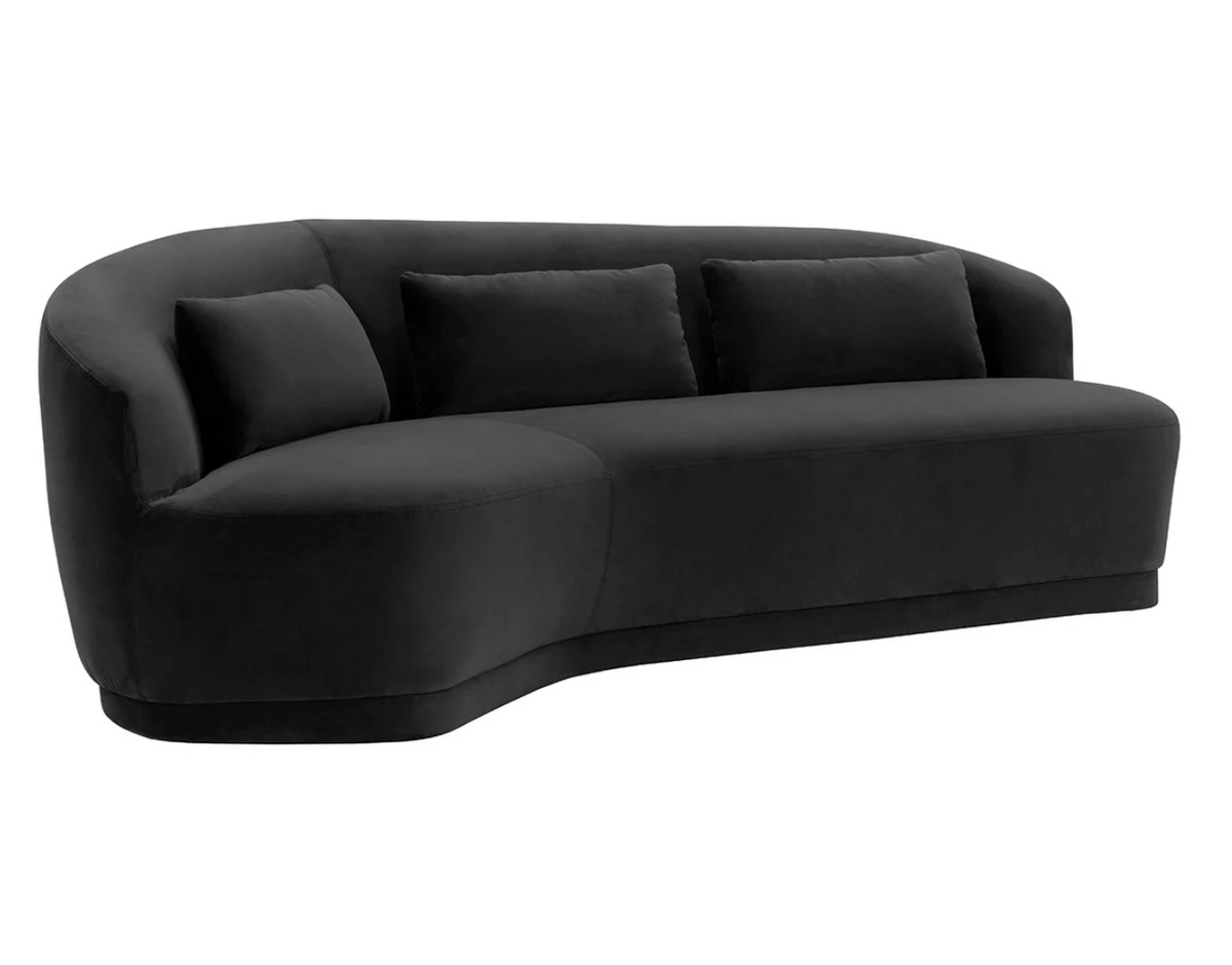 Soraya Charcoal Grey Curved Sofa