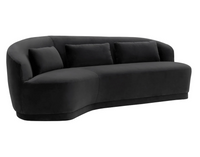 Soraya Charcoal Grey Curved Sofa