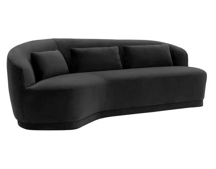 Soraya Charcoal Grey Curved Sofa