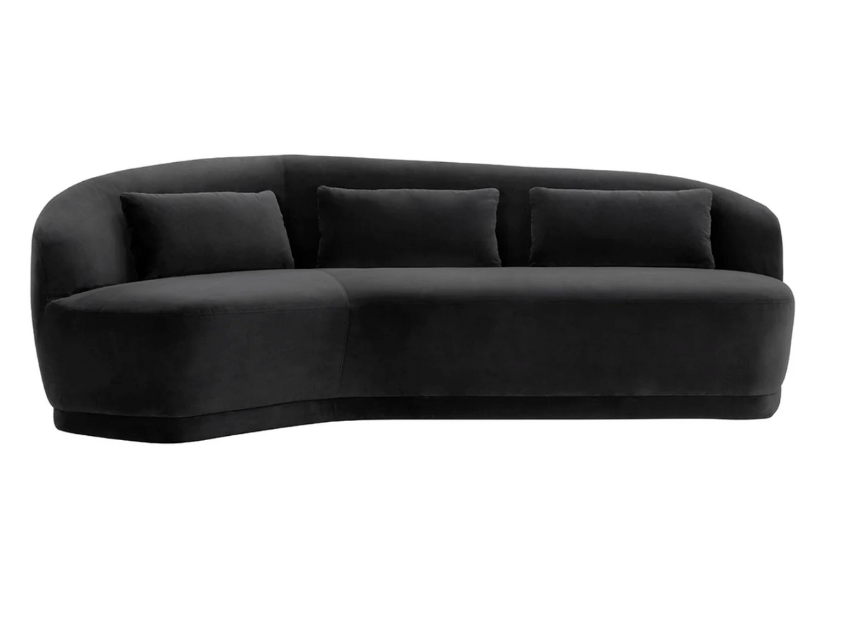 Soraya Charcoal Grey Curved Sofa