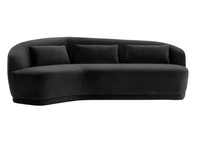 Soraya Charcoal Grey Curved Sofa