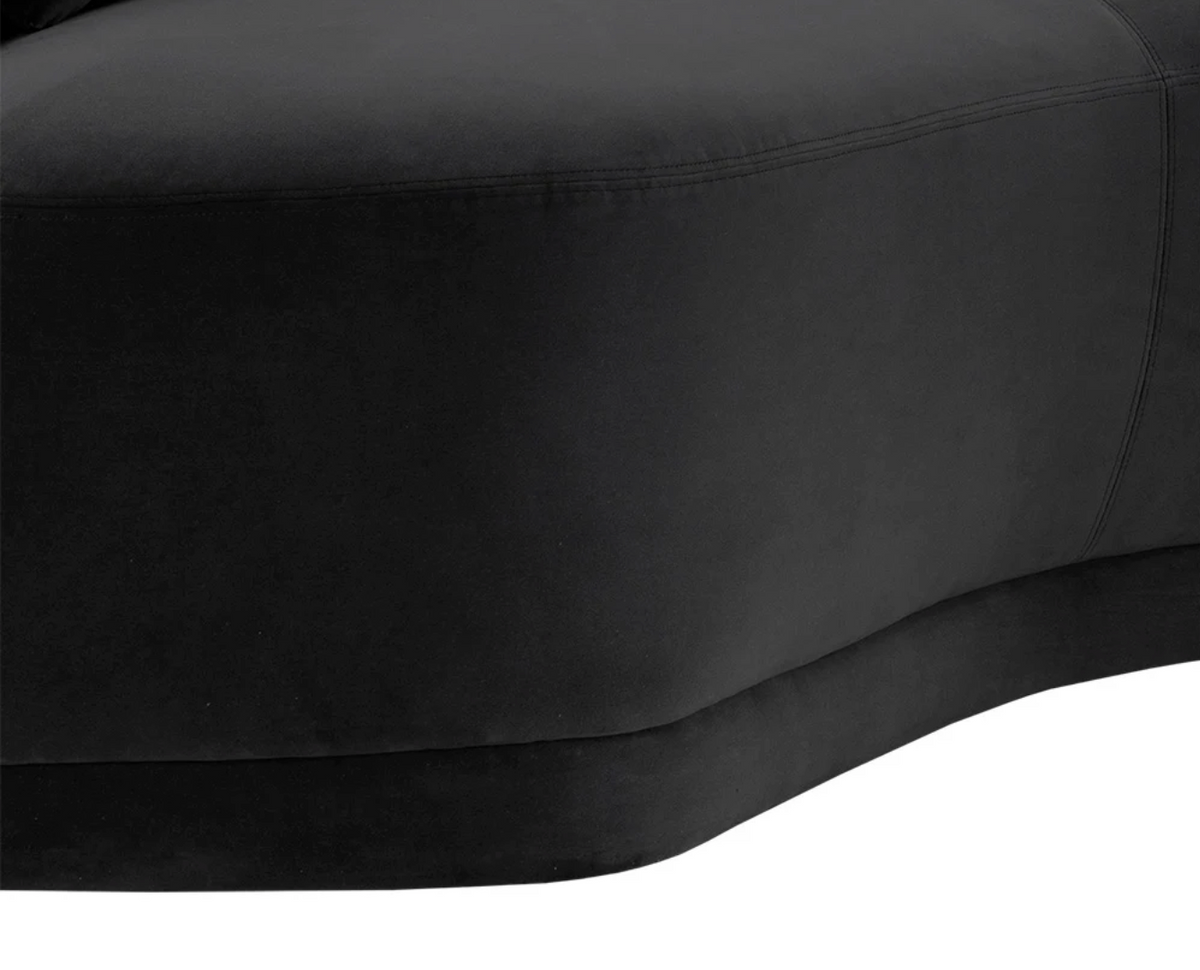Soraya Charcoal Grey Curved Sofa