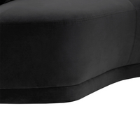 Soraya Charcoal Grey Curved Sofa