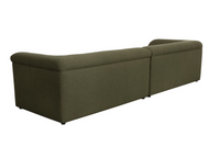 Modern Sculptural Olive Green Sofa