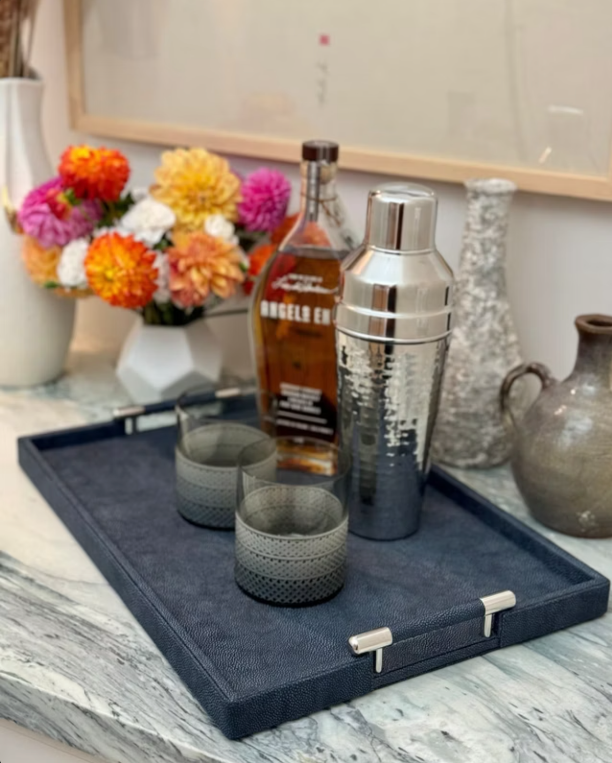Stingray Rectangular Serving Trays with Handles