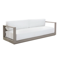 Tavira Greige & Stinson White Outdoor Sofa