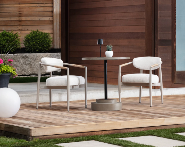 Marita Dining Greige - Louis Cream Armchair