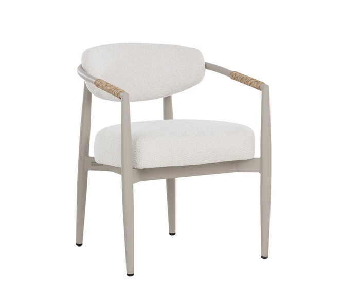 Marita Dining Greige - Louis Cream Armchair