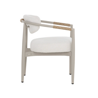 Marita Dining Greige - Louis Cream Armchair
