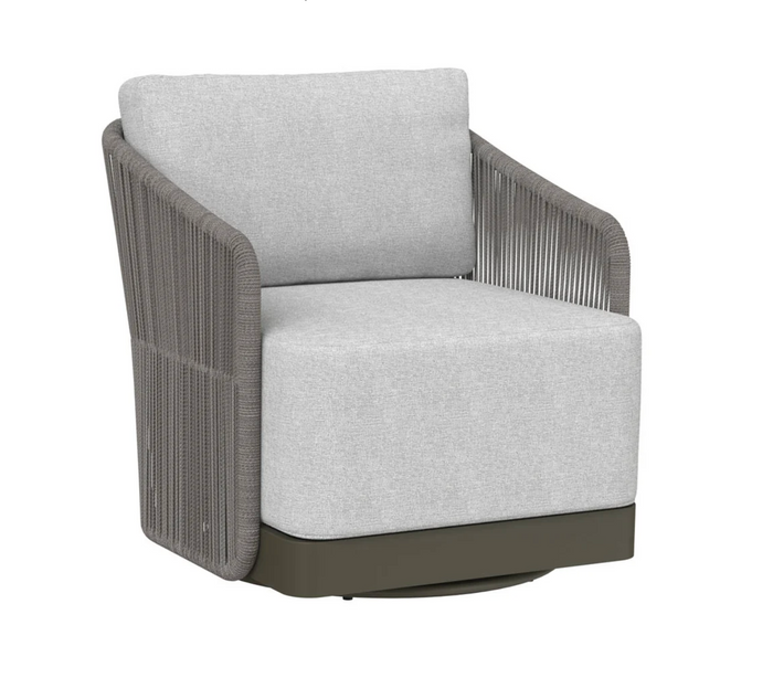 Allariz Swivel Warm Grey & Light Grey Outdoor Armchair