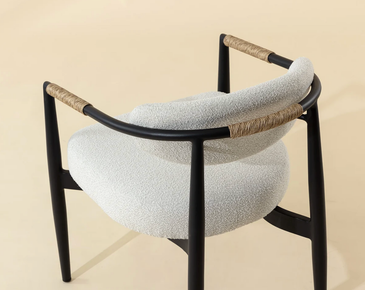 Marita Dining Black - Louis Cream Armchair