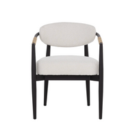 Marita Dining Black - Louis Cream Armchair