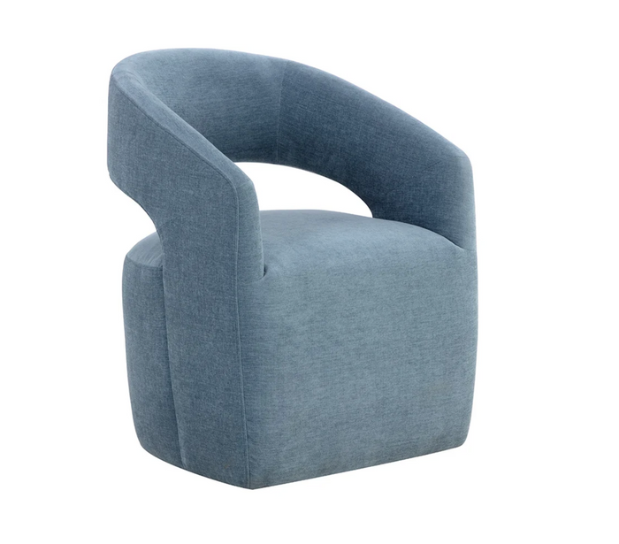 Lloret Wheeled Dining Danny Iceberg Armchair