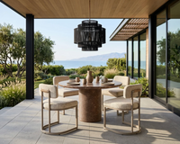 Alyssa Black Jute Chandelier
