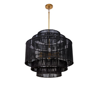 Alyssa Black Jute Chandelier