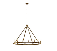 Wolfgang Hammered Antique Brass Large Chandelier