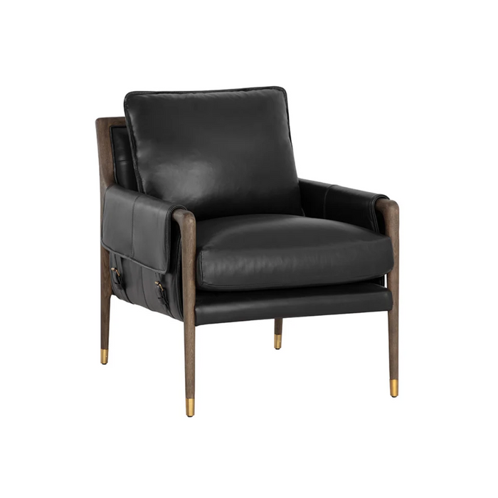 Mauti Distressed Brown - Cortina Black Leather Armchair