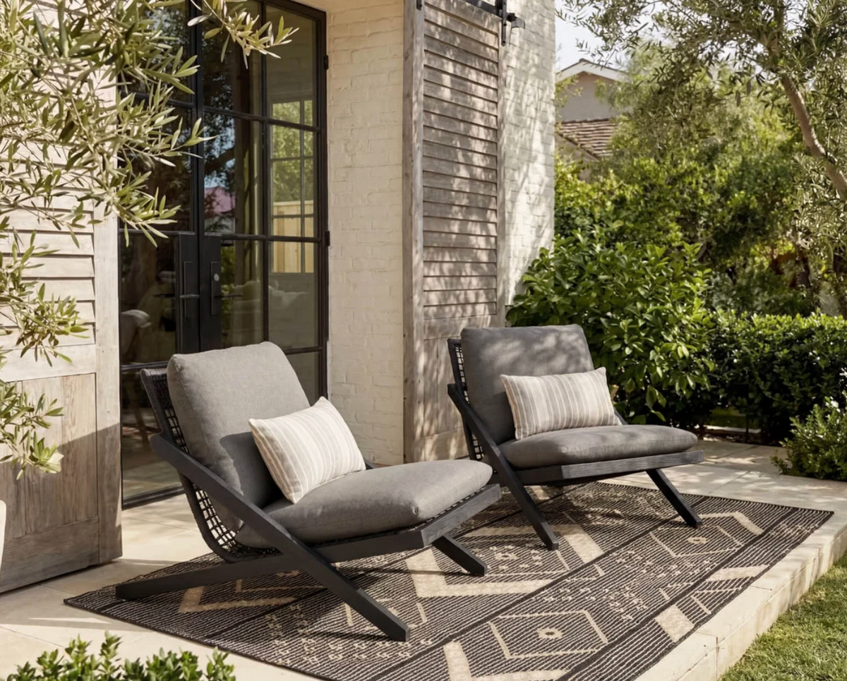 Bari Charcoal - Gracebay Grey Lounge Chair
