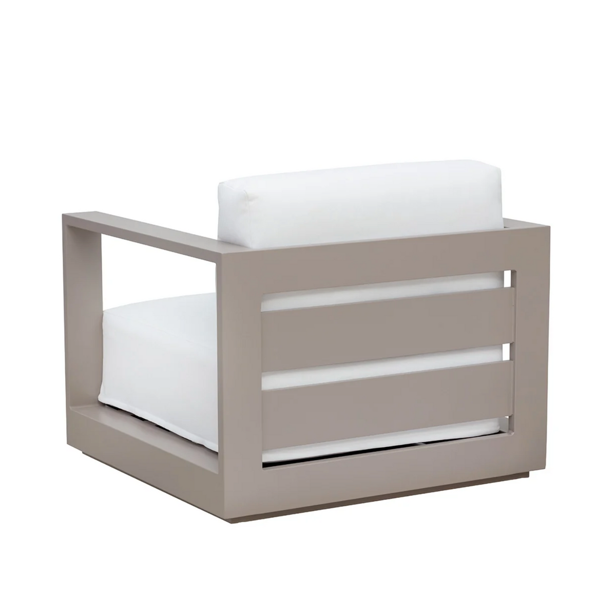 Tavira Greige & White Outdoor Lounge Chair